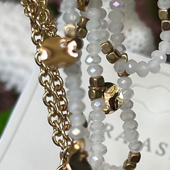 Gold Pearl Layered Laura Ashley Necklace  $16 or bundle 3 for $25 - Picture 1 of 8